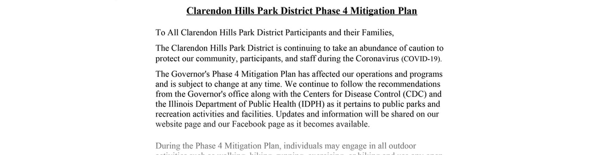 Homepage Clarendon Hills Park District